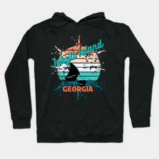 Jekyll Island Georgia Retro Vintage Sunset Hoodie